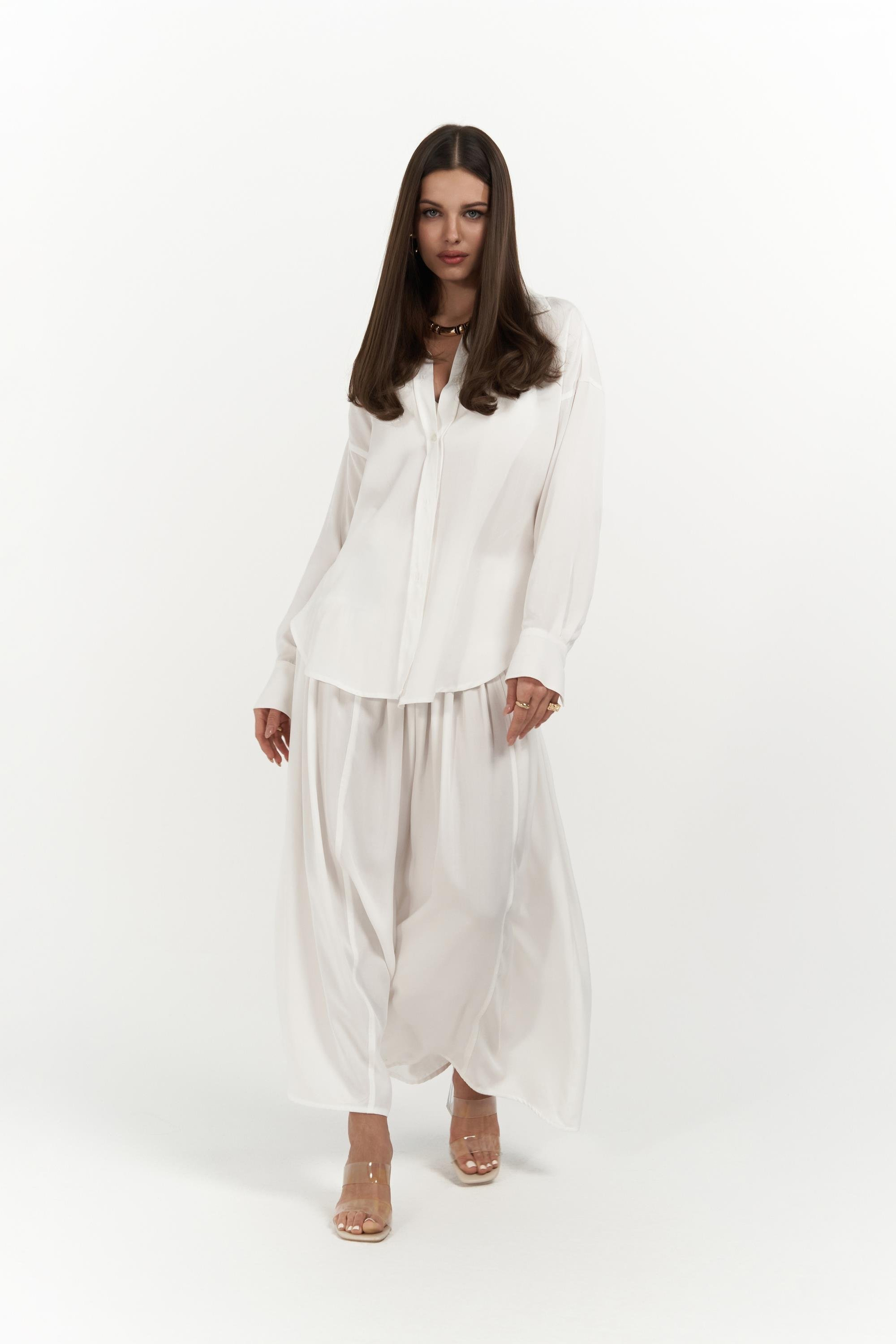 Ginevra Ekru Gömlek Etek Takım