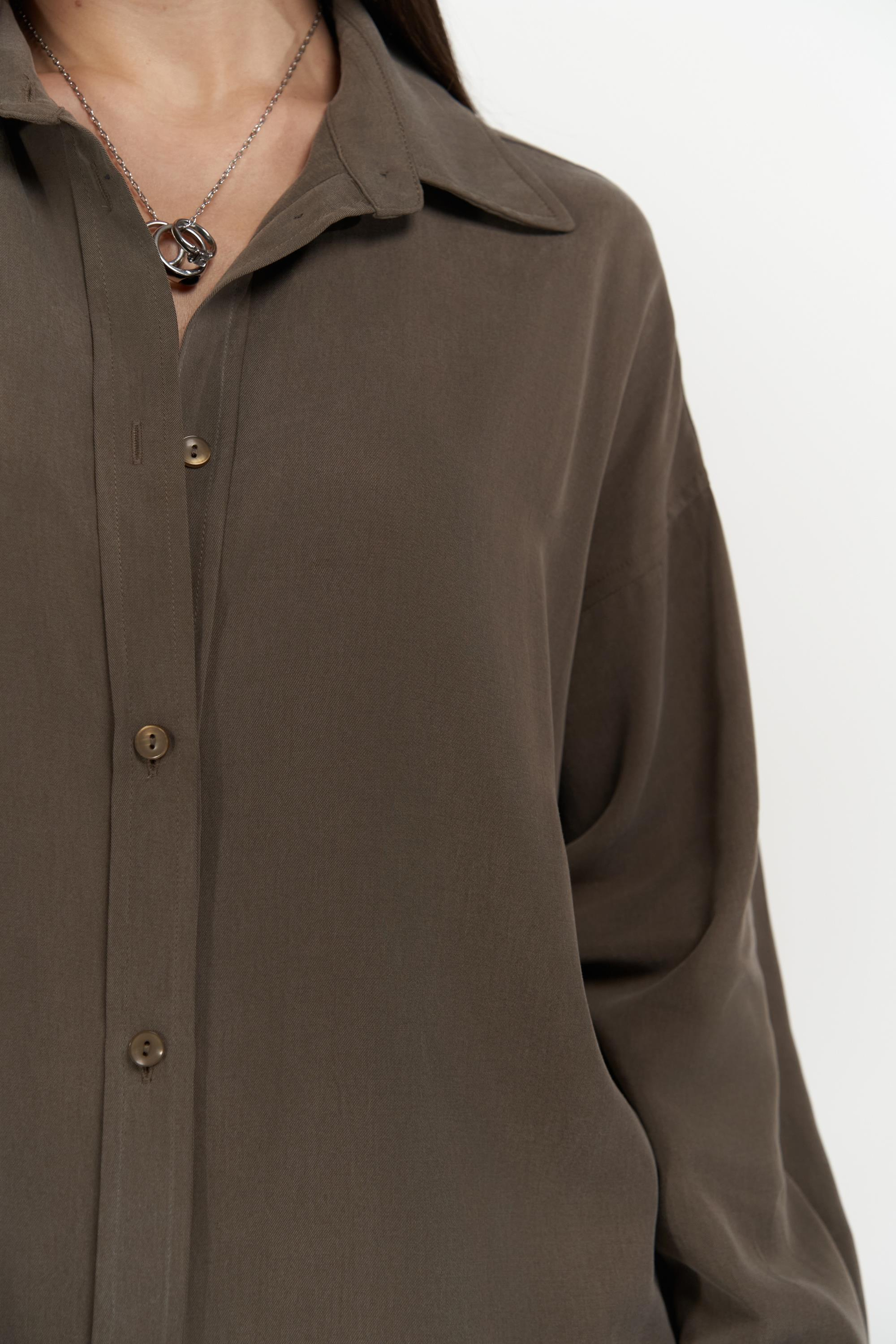 Ginevra Kahve Gömlek Etek Takım