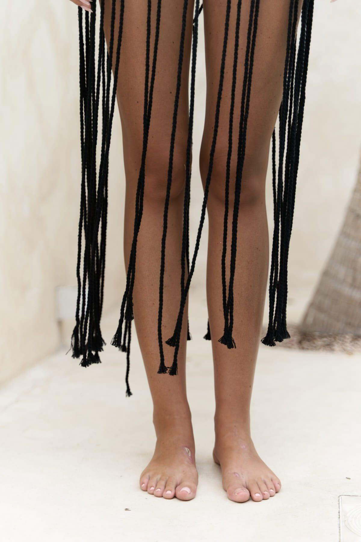 Bohemai Hamper Black Fishnet Dress