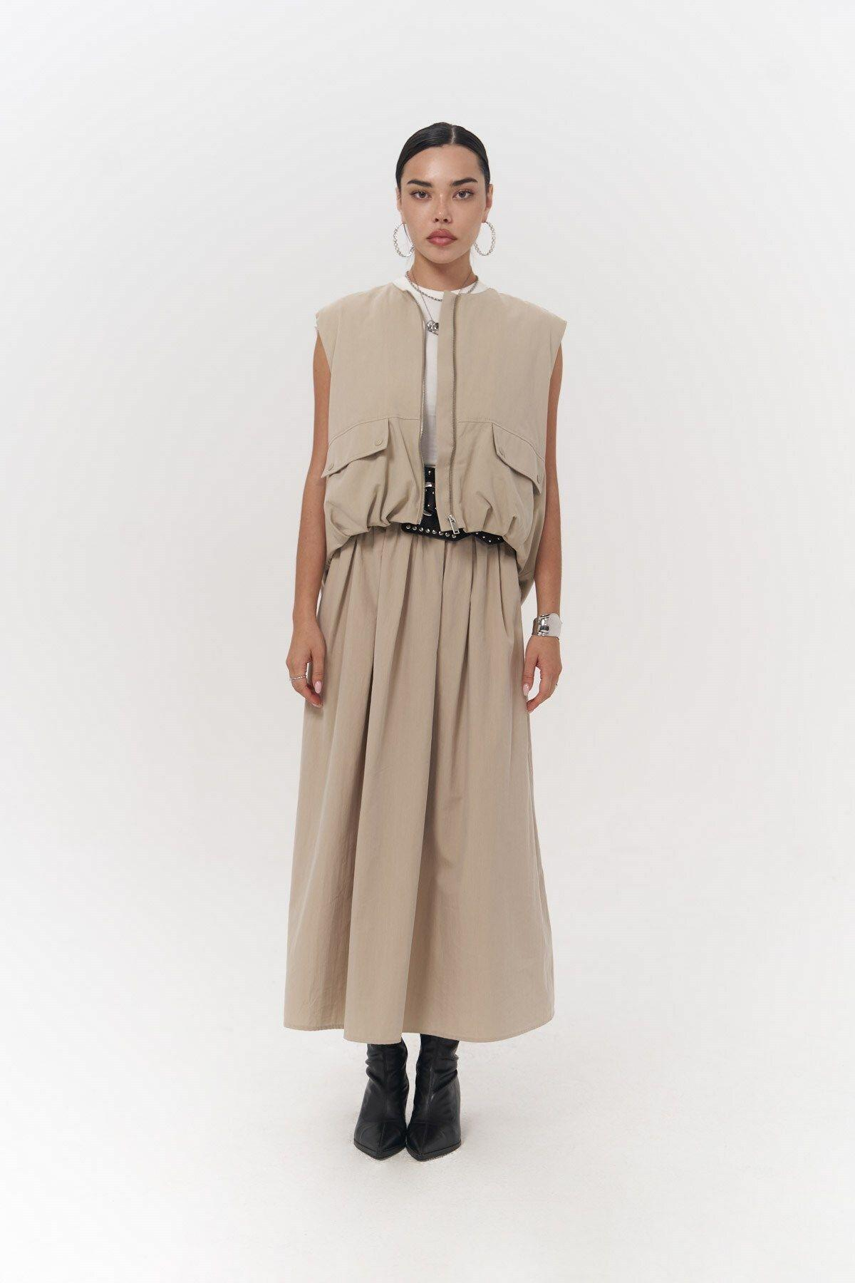 Hardy Beige Bomber Vest