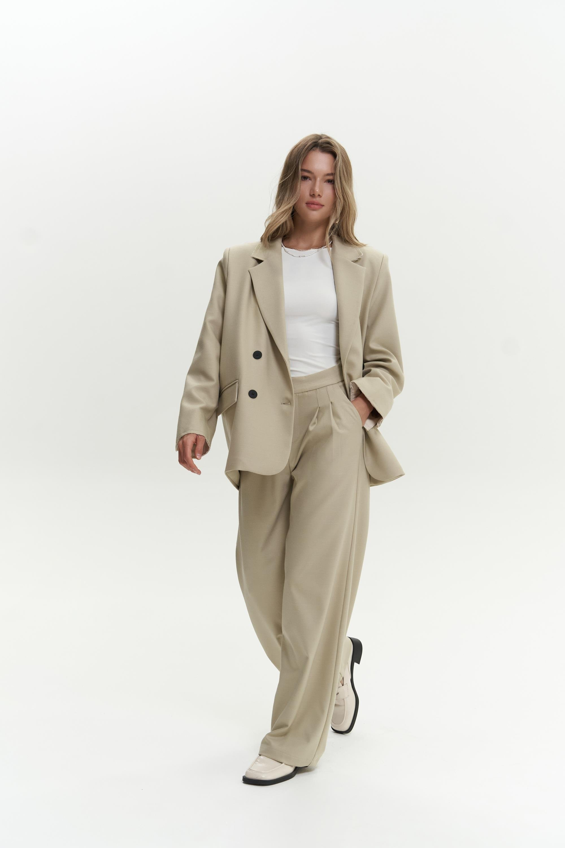 Letizia Belt Detail Olive Green Pants