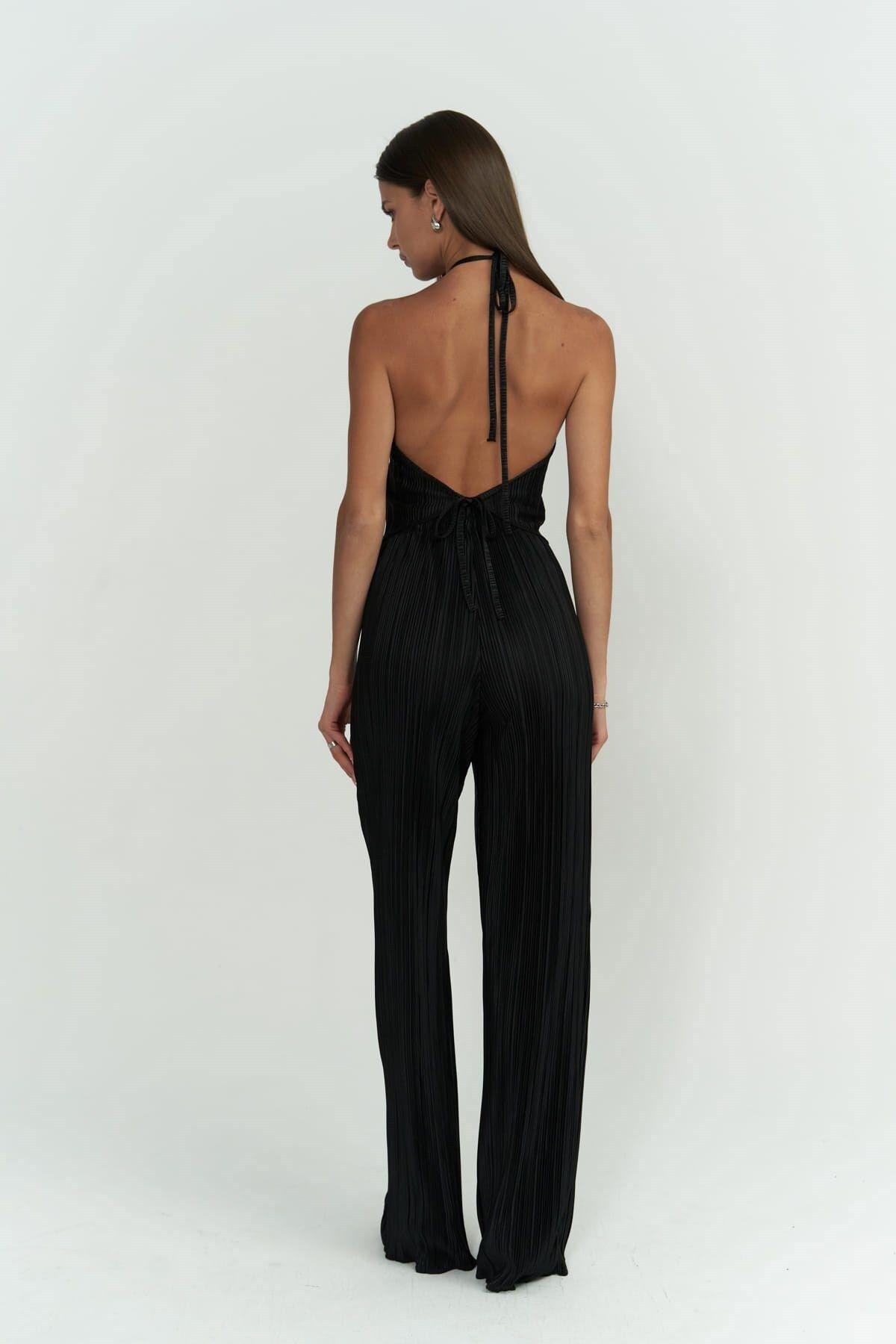 Lucia Black Blouse & Trousers Set