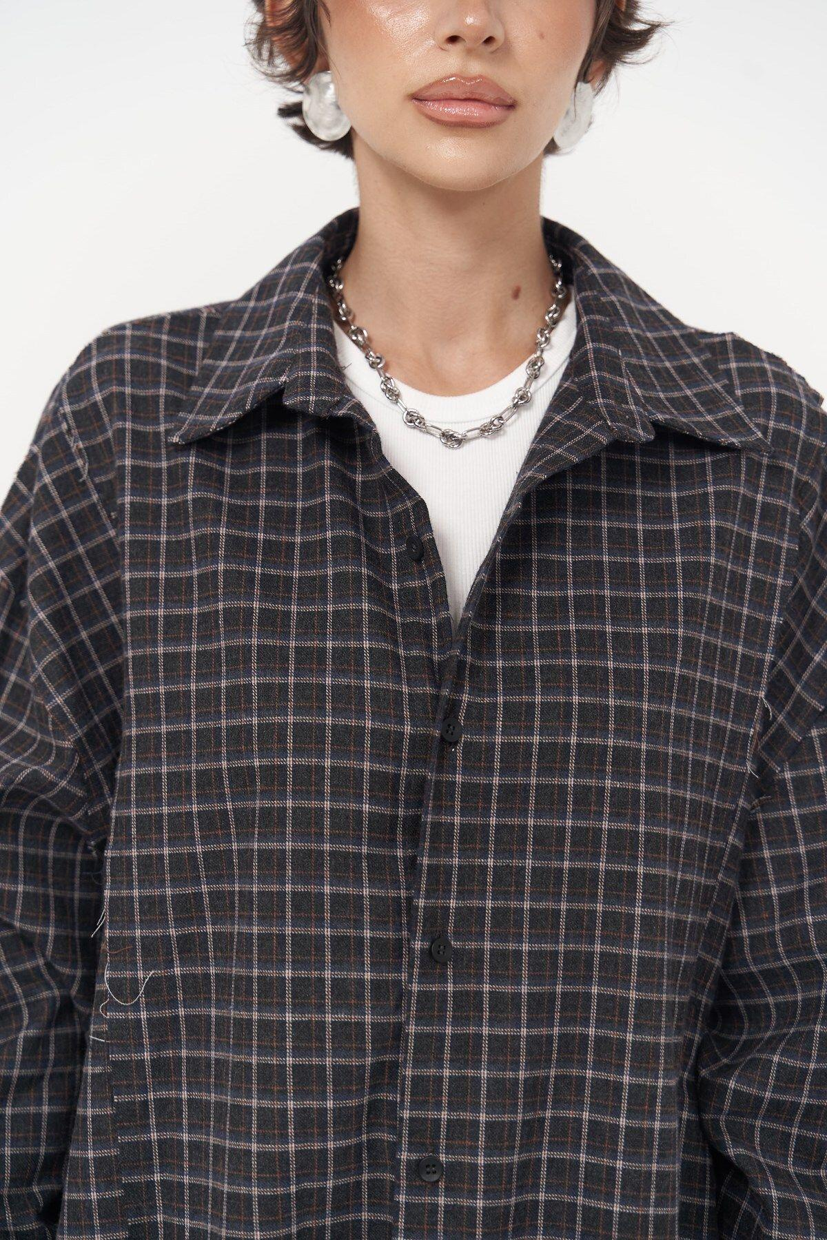 Roan Anthracite Oversize Unisex Shirt