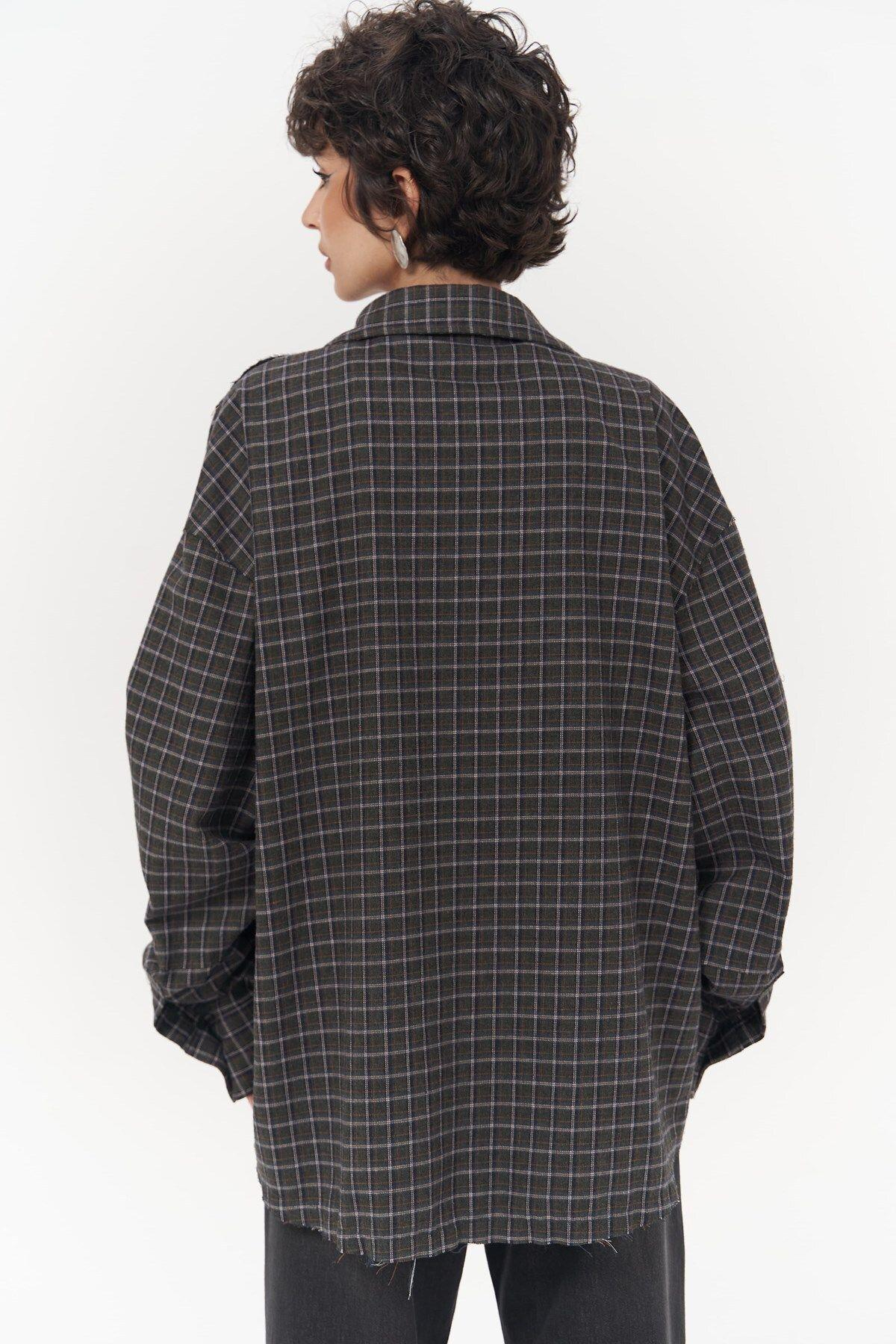 Roan Khaki Oversize Unisex Shirt