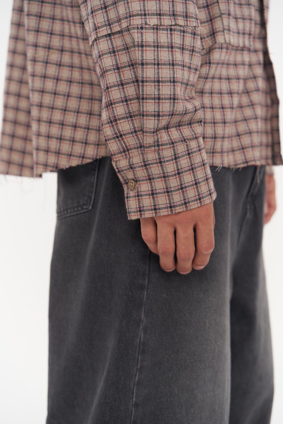 Roan Unisex Oversize Brown Shirt