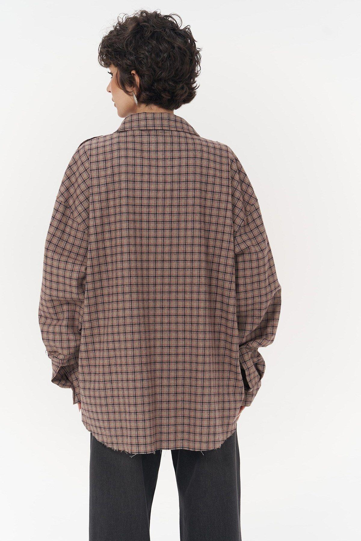 Roan Brown Oversize Unisex Shirt