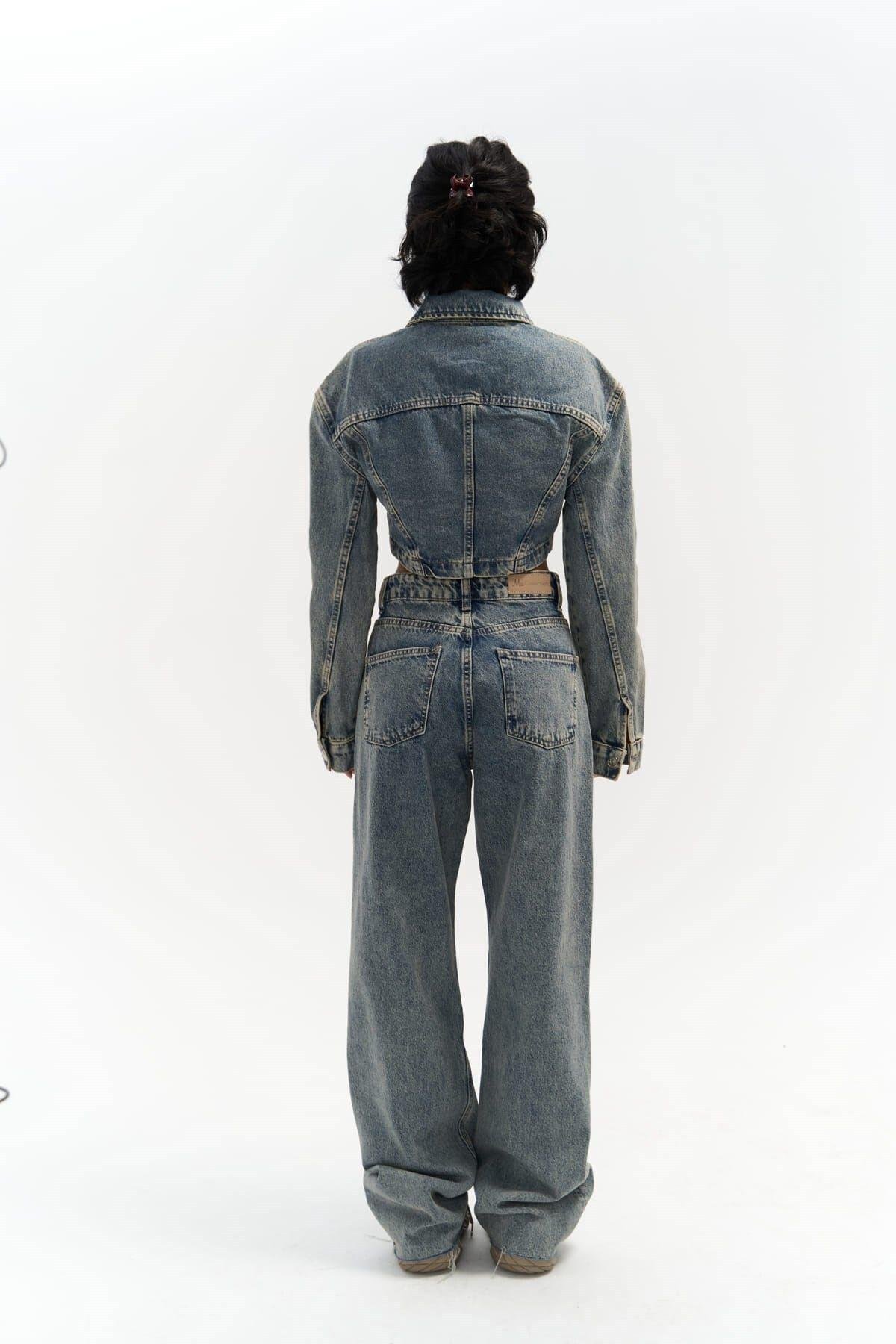 Marla Basic Dirty Green Jeans