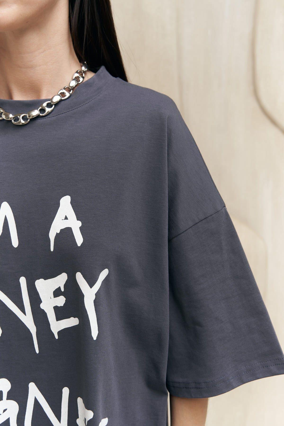 Money Magnet Anthracite Oversize T-Shirt