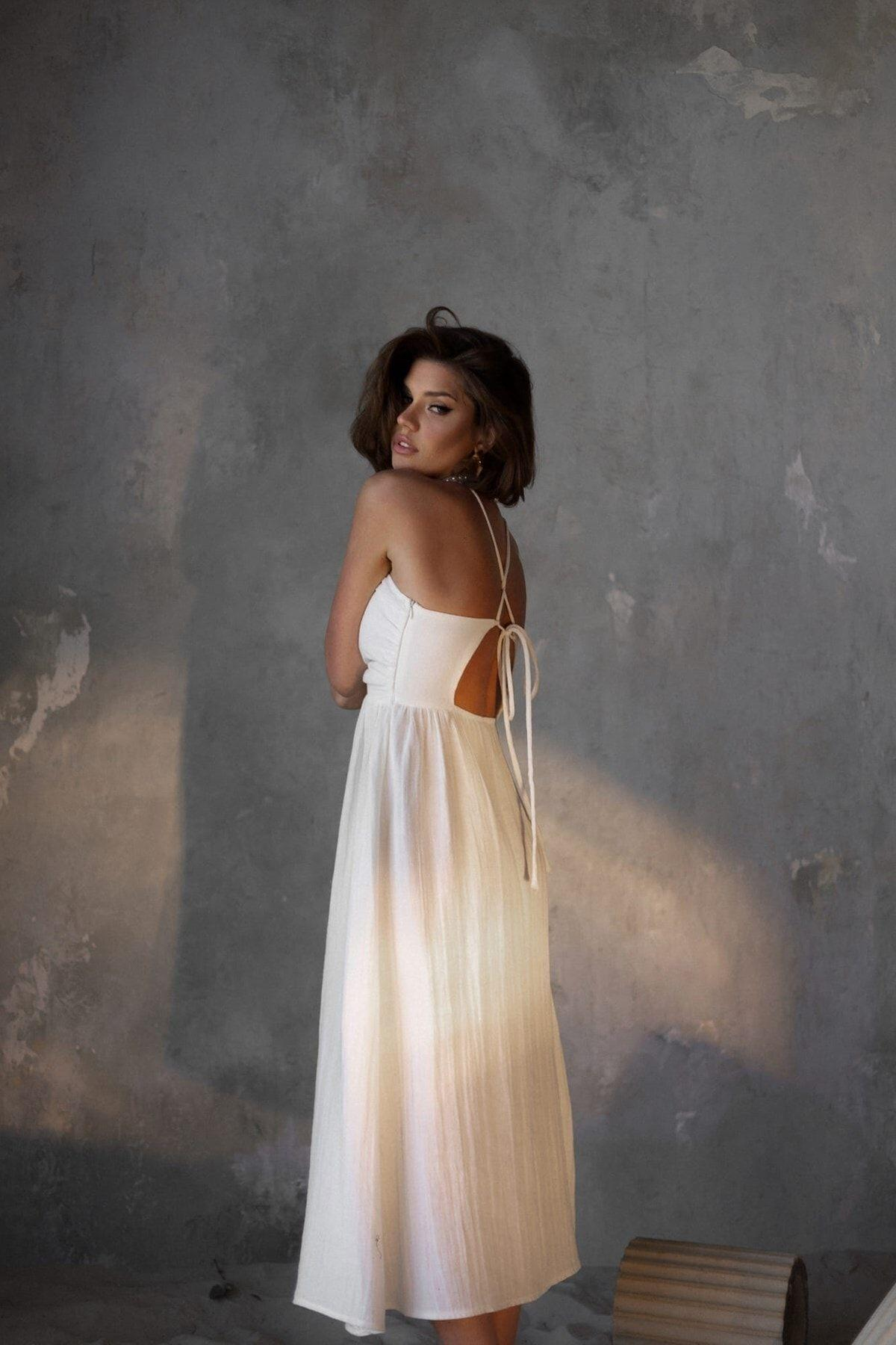 Bohemai Mykonos White Muslin Dress