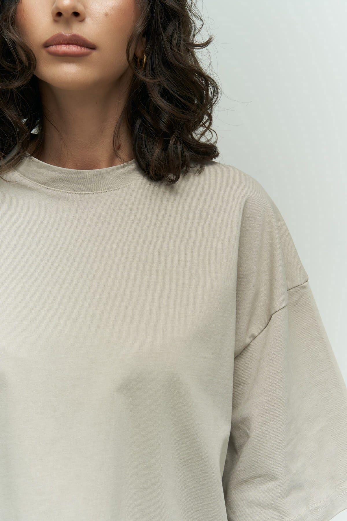 Need Money Beige Oversize T-Shirt