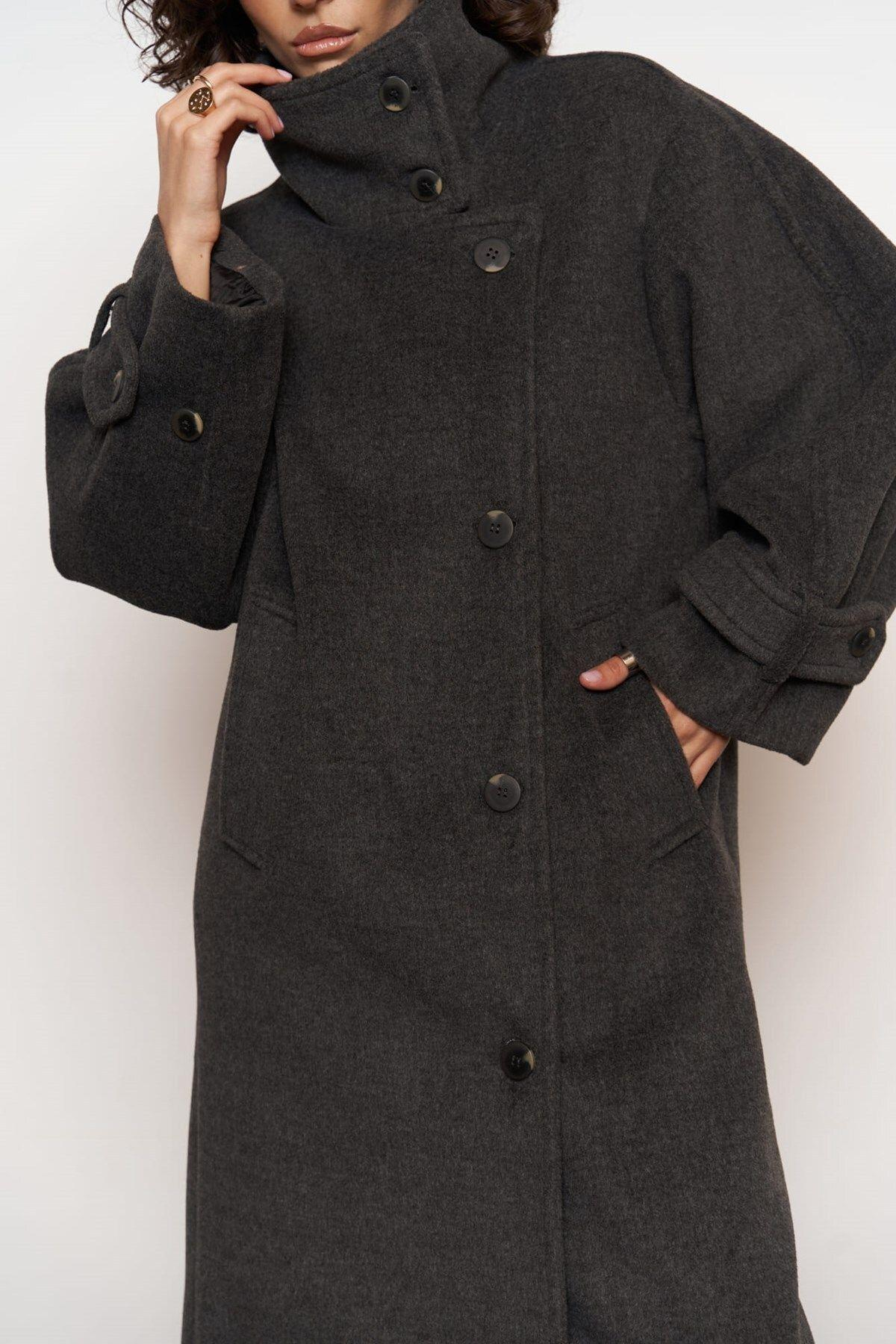 Mai Collection Onyx Dark Anthracite Coat