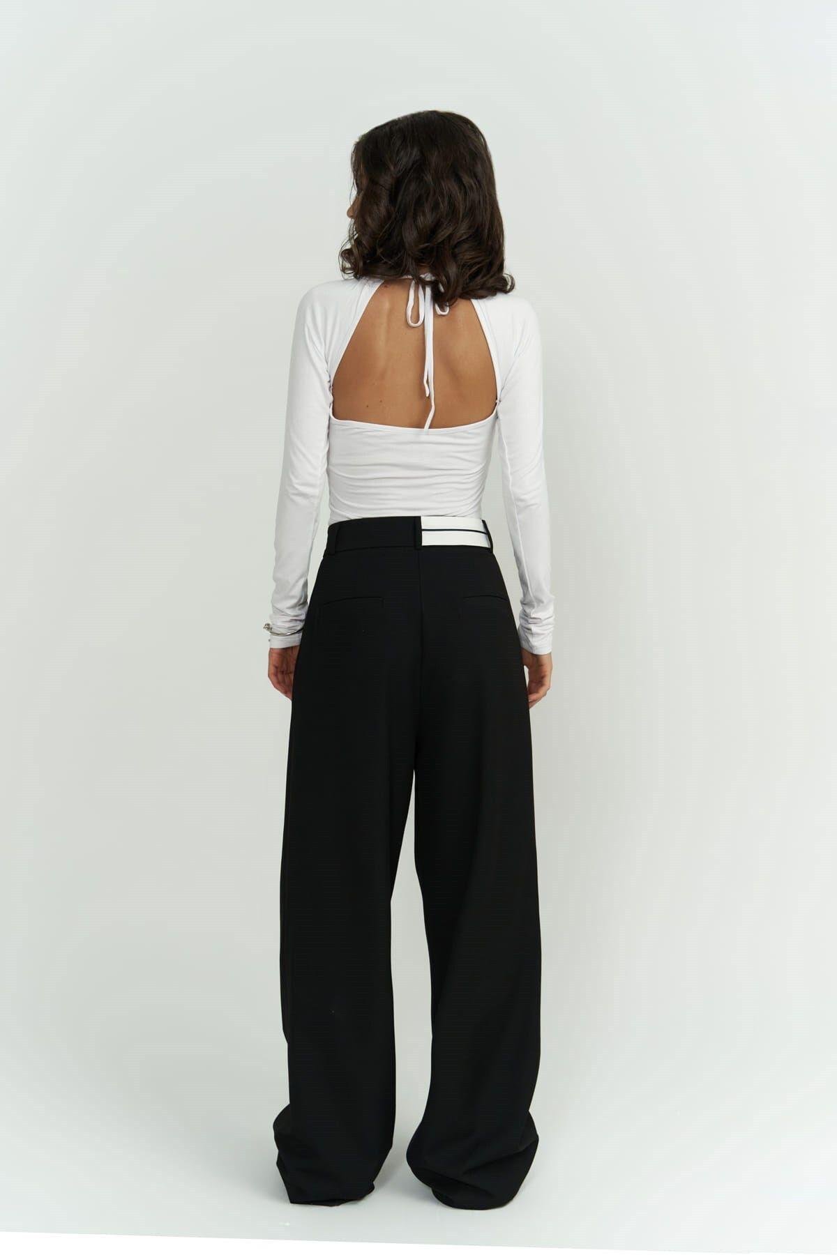 Prato Black Palazzo Pants