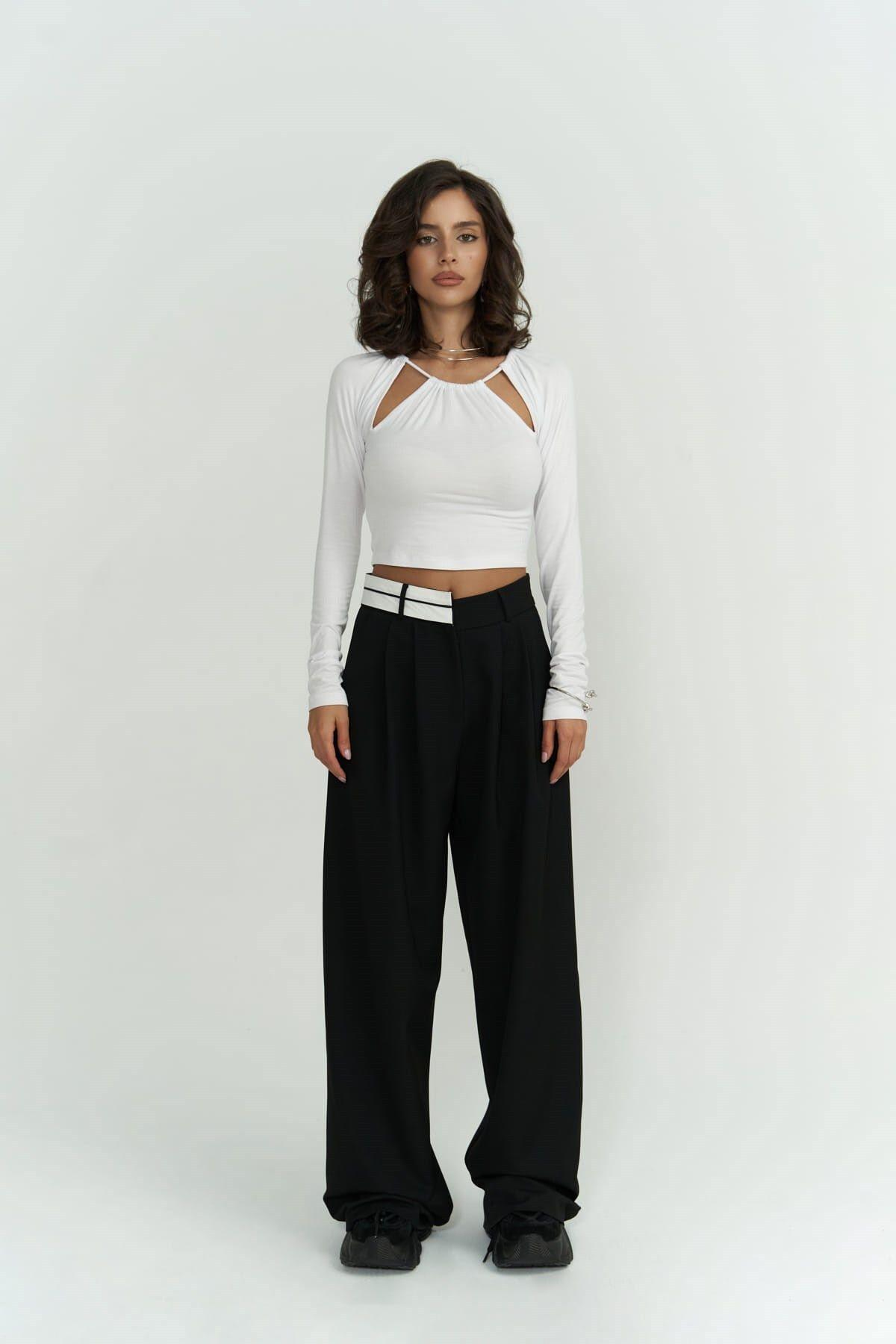 Prato Black Palazzo Pants