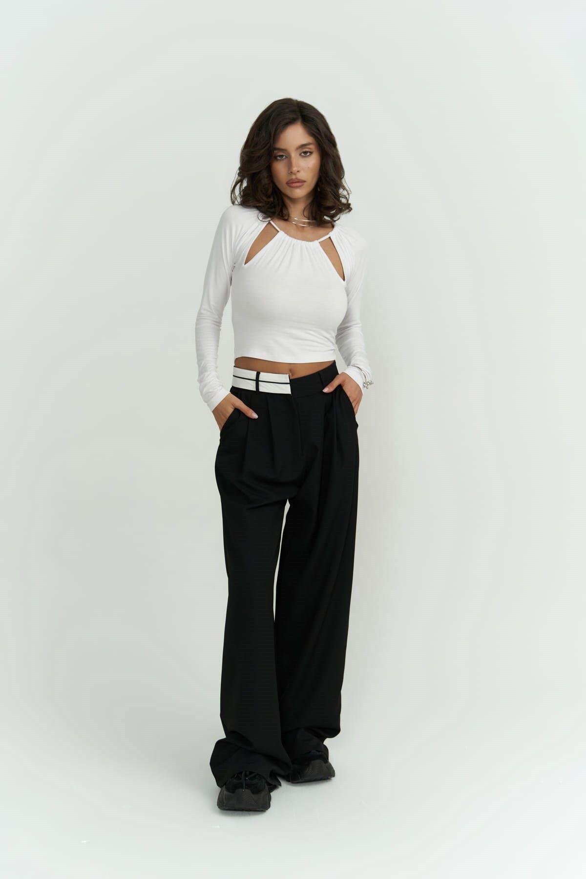 Prato Black Palazzo Pants