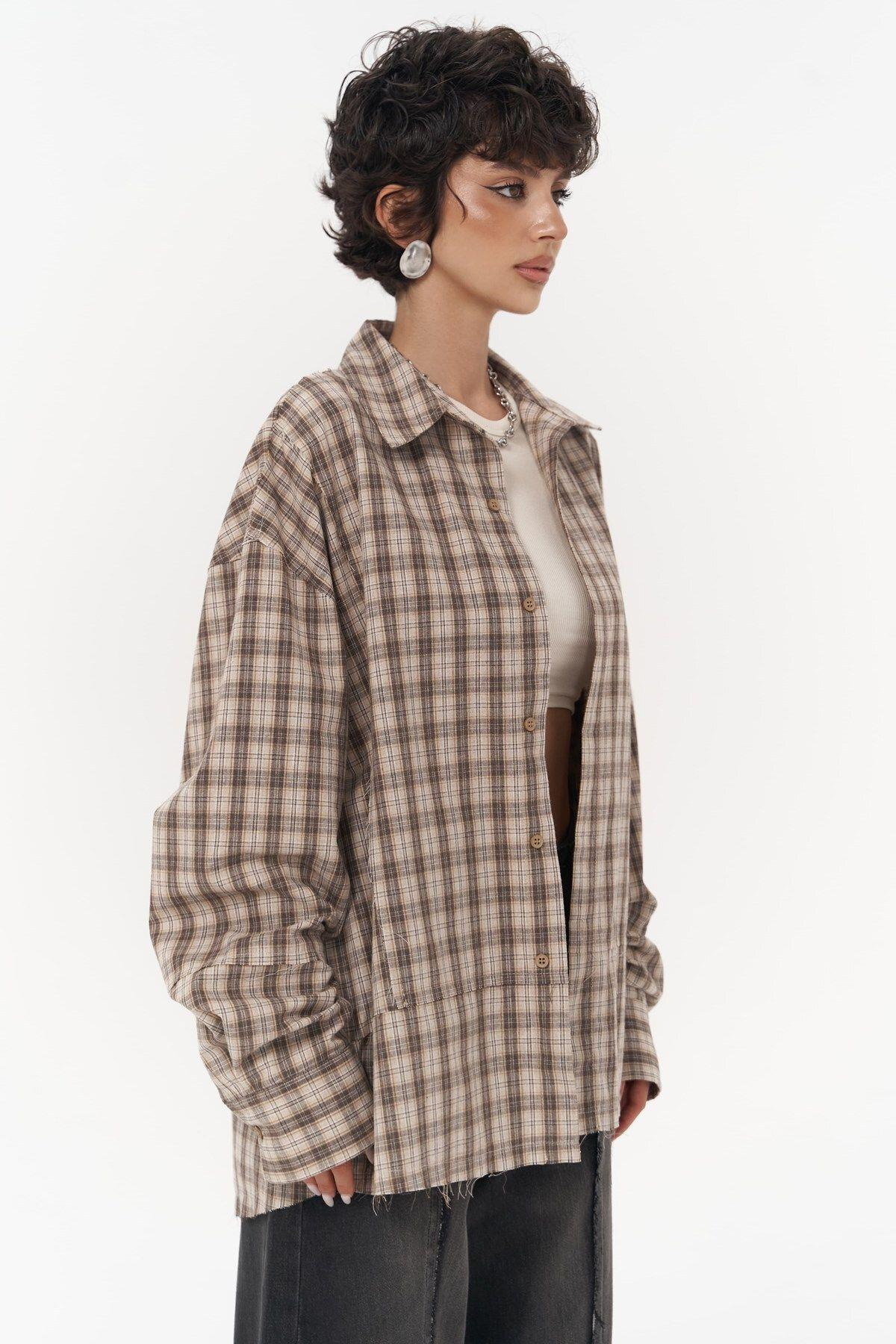 Roan Beige Oversize Unisex Shirt