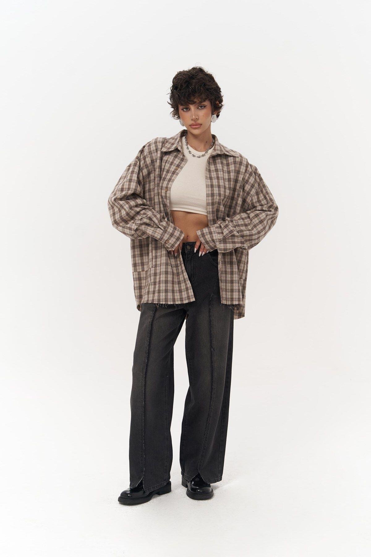 Roan Beige Oversize Unisex Shirt