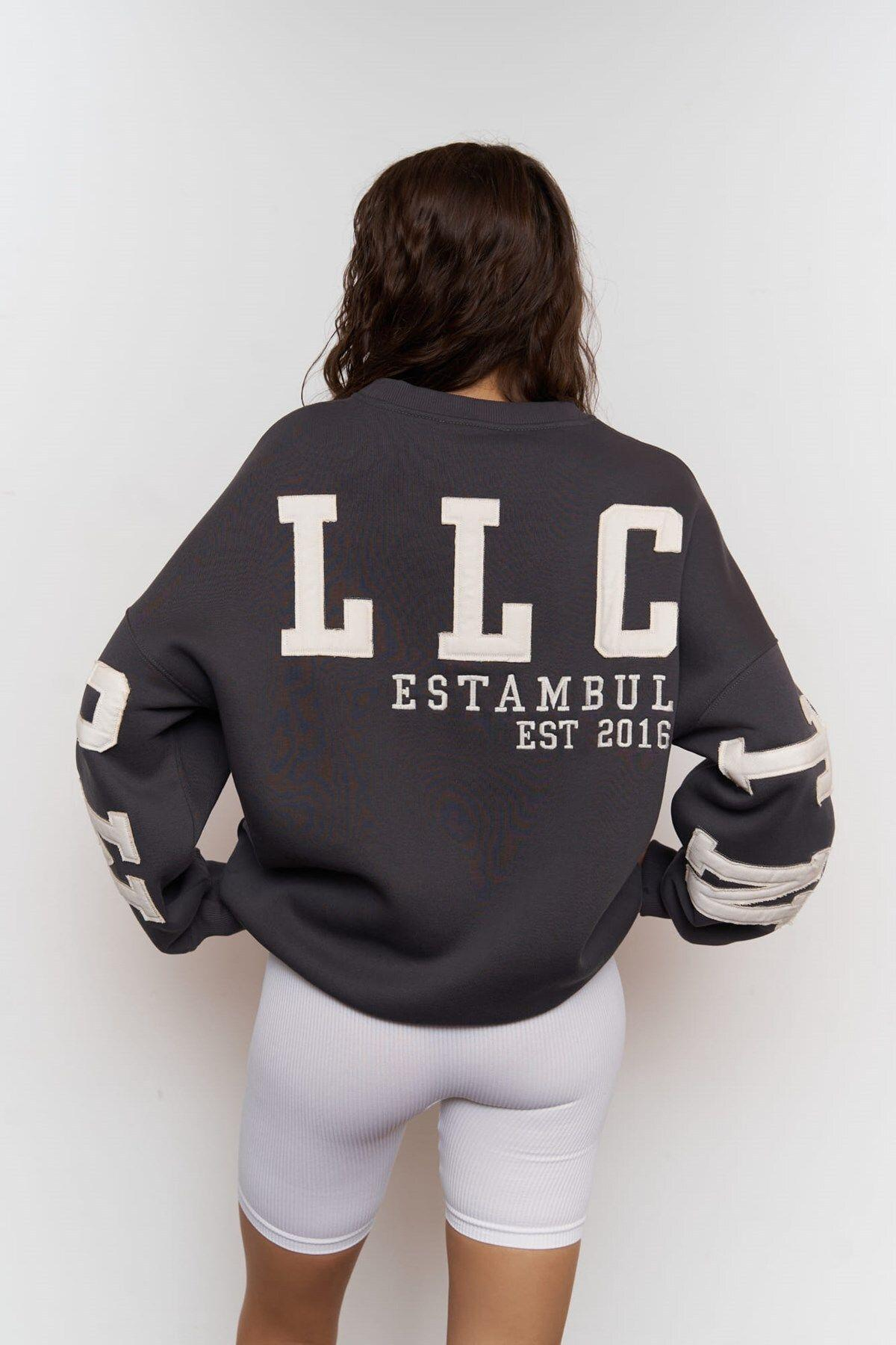 Saddle Mcllctn  Antrasit Oversize Sweatshirt