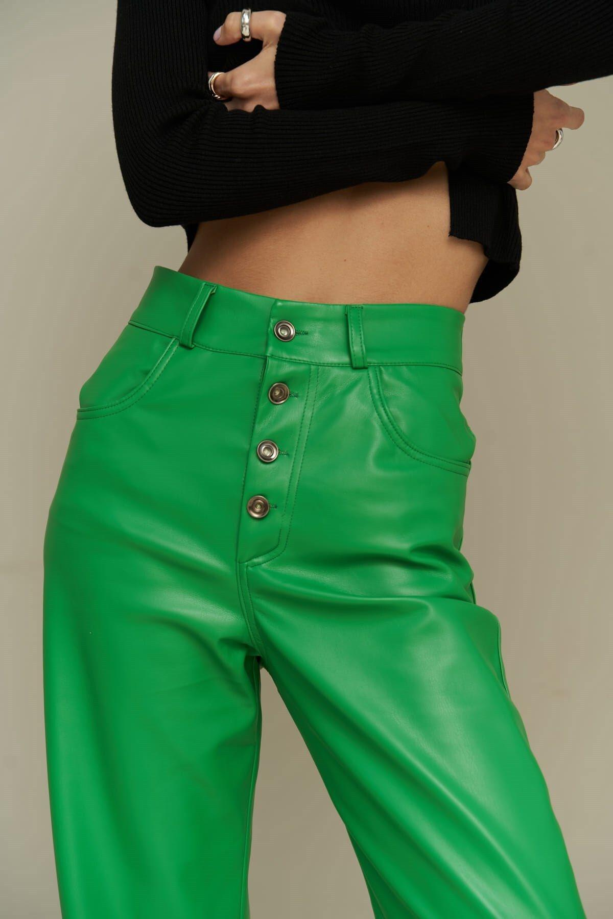 Scott Green Leather Trousers