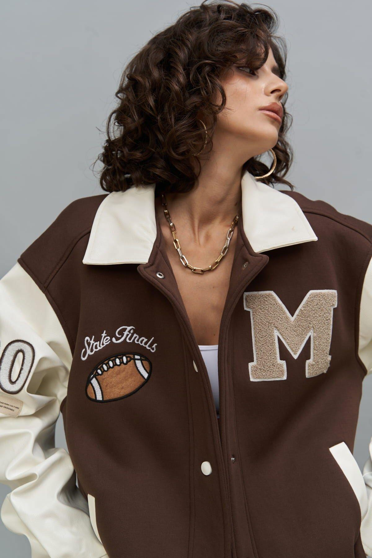 State Kahverengi Kolej Ceket