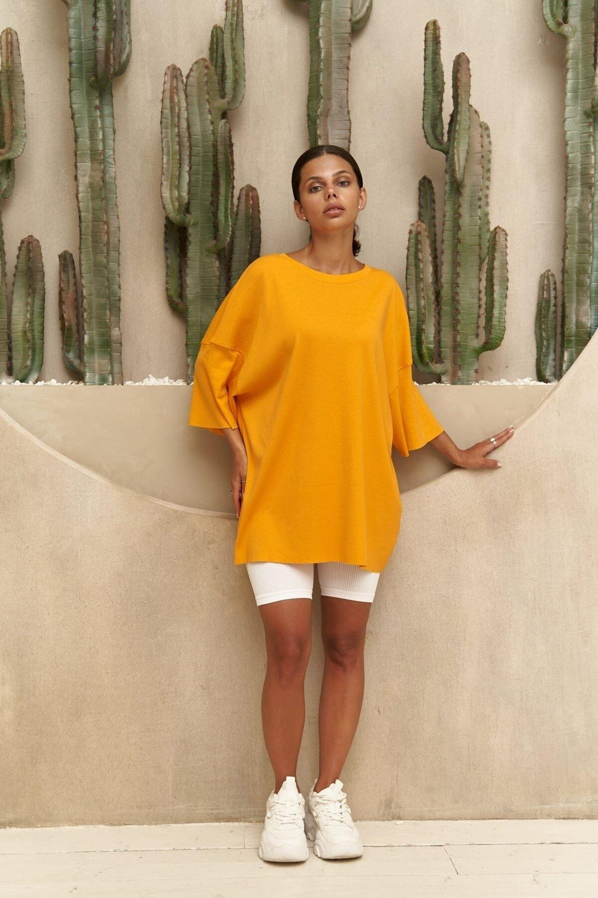 Mai Collection Taylor Oversize Orange T-Shirt