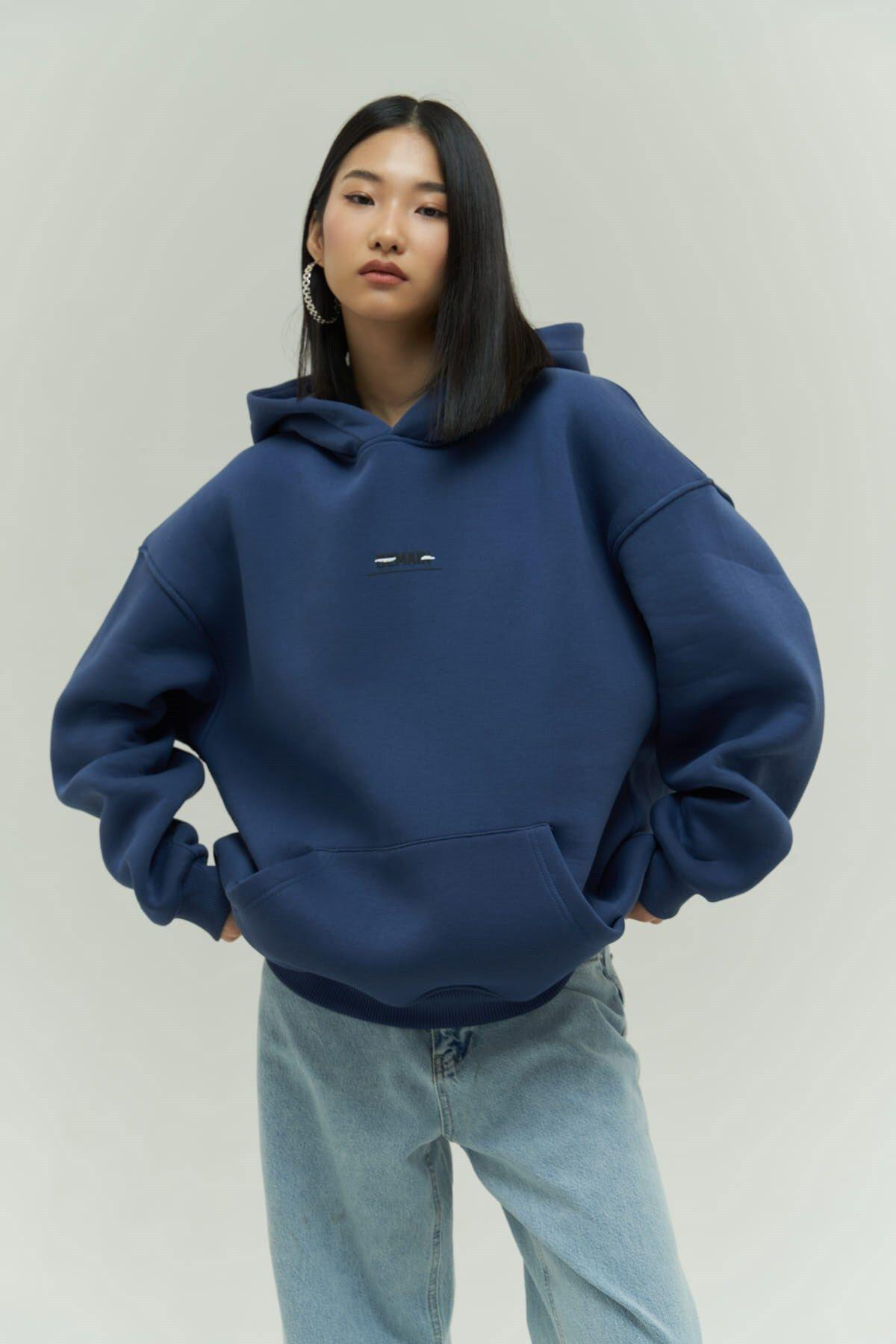 Mai Collection Tomorrow Indigo Hoodie Sweatshirt