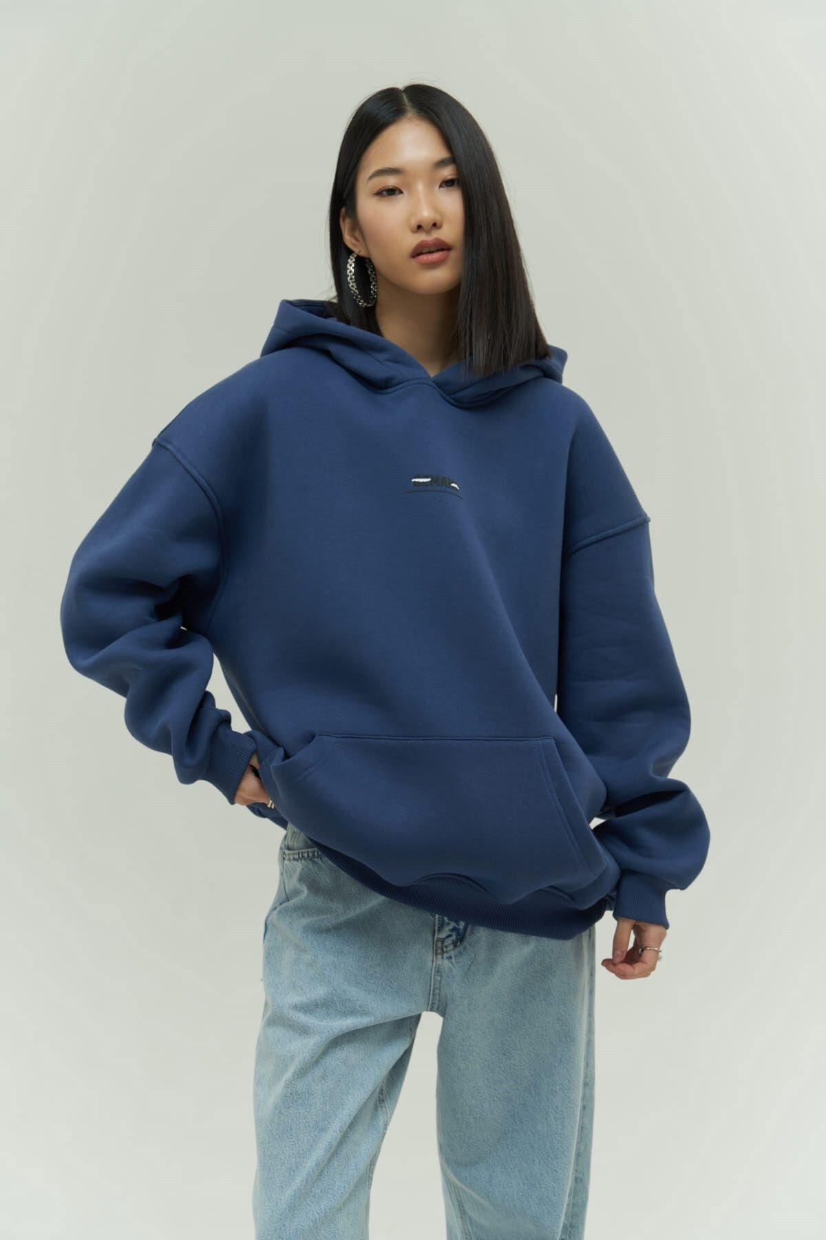 Mai Collection Tomorrow Indigo Hoodie Sweatshirt