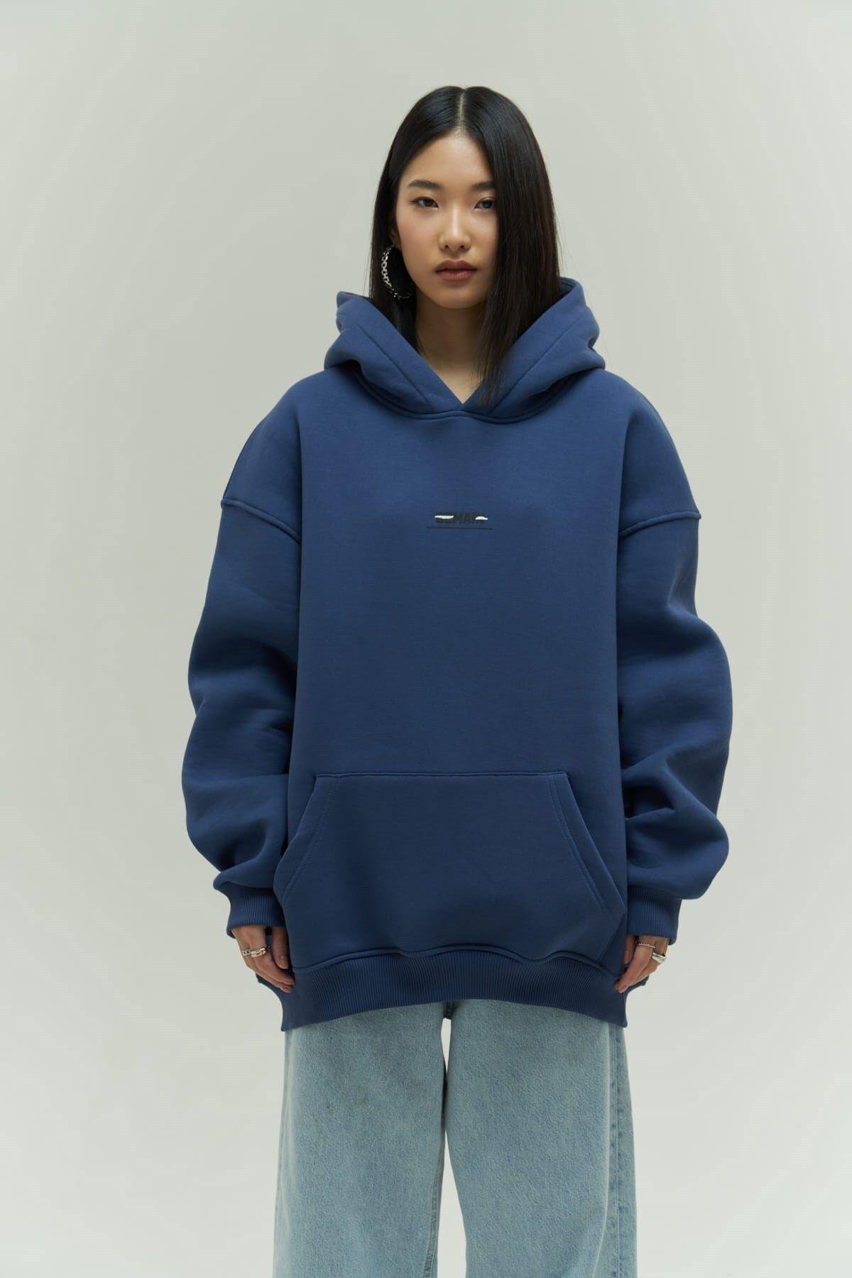Mai Collection Tomorrow Indigo Hoodie Sweatshirt