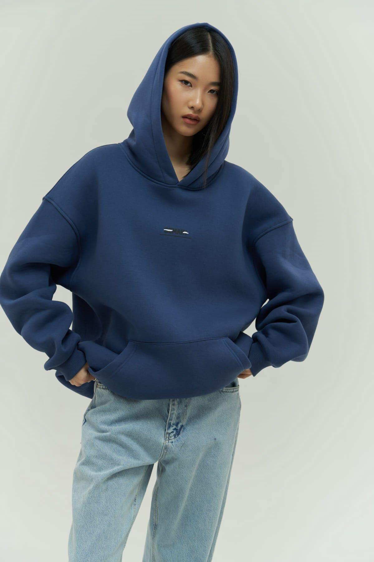 Mai Collection Tomorrow Indigo Hoodie Sweatshirt