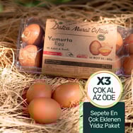 3 Paket 10'lu Organik Yumurta görseli.