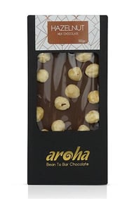 Aroha %50 Kakao Çikolata Fındıklı Sütlü 100 gr görseli.