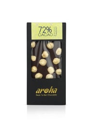 Aroha %72 Bitter Çikolata Fındıklı 100 Gr görseli.