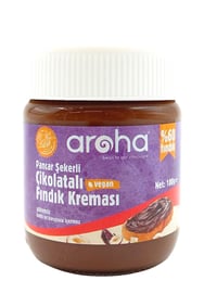 Aroha Vegan Sütlü Çikolatalı Fındık Kreması 180 Gr görseli.