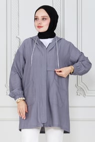 كاب بكابوشون لون رمادي