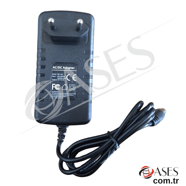 12V DC 3A Adaptör – Güç Kaynağı (Priz Tipi)
