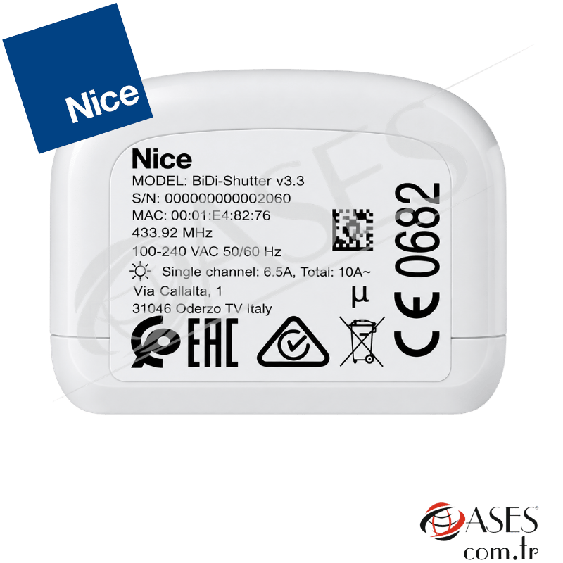 Nice BiDi-Shutter Panjur ve Kepenk Alıcısı