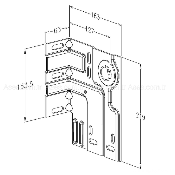 Rulmanlı Dış Yatak Plakası 3x127mm (Takım) Yan Mil Destek Yatak Plakası