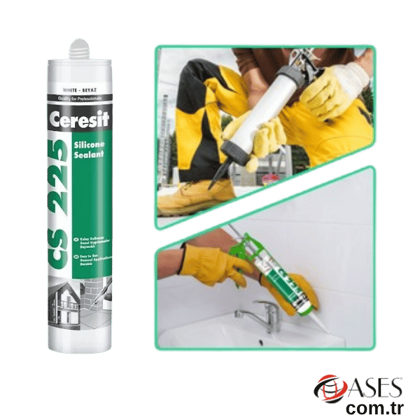 Ceresit CS 225 Silikon (Beyaz) 280 gr – İç ve Dış Mekan Uyumlu İzolasyon Mastiği