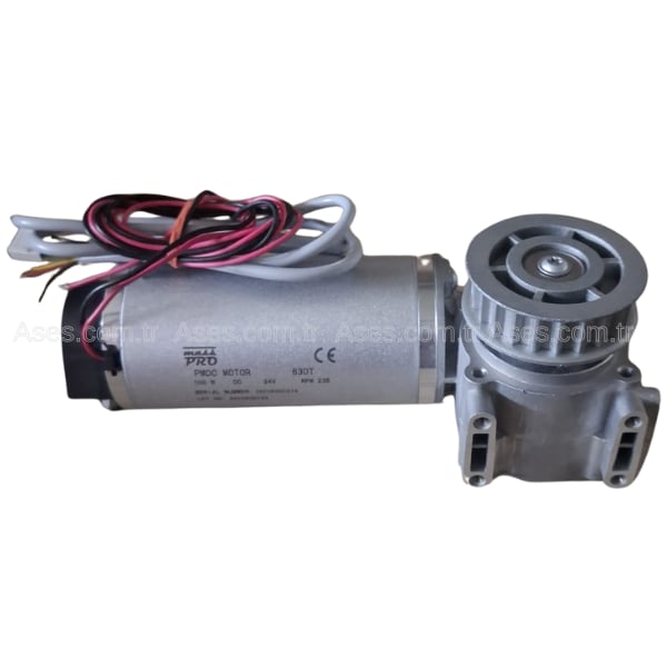 Masspro Otomatik Kapı Motoru (DC 24V / 100W) – Kasnak Dahil Tam Set