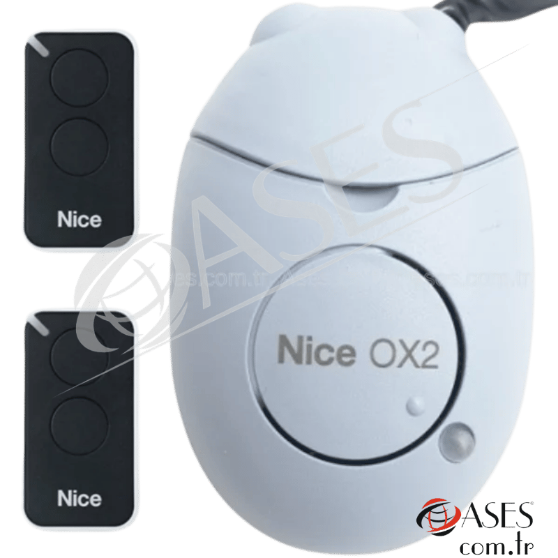 Nice OX2 Harici Alıcı Seti – 2 Adet INTI 2 Kanallı Kumanda + OX2 Alıcı,OX2.ST01