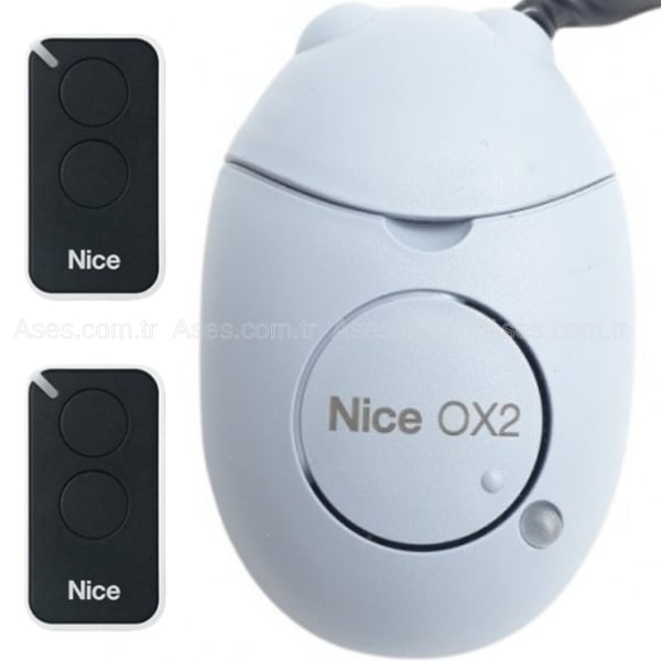 NiceOX2.ST01Nice Ox2 Harici Alıcı Set - İnti Kumanda 2 Kanallı 2 Adet + Ox2 Alıcı