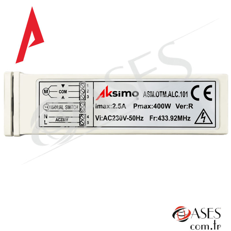 Aksimo ASM-101 Panjur ve Kepenk Alıcısı – Uzaktan Kumanda Alıcı Modülü