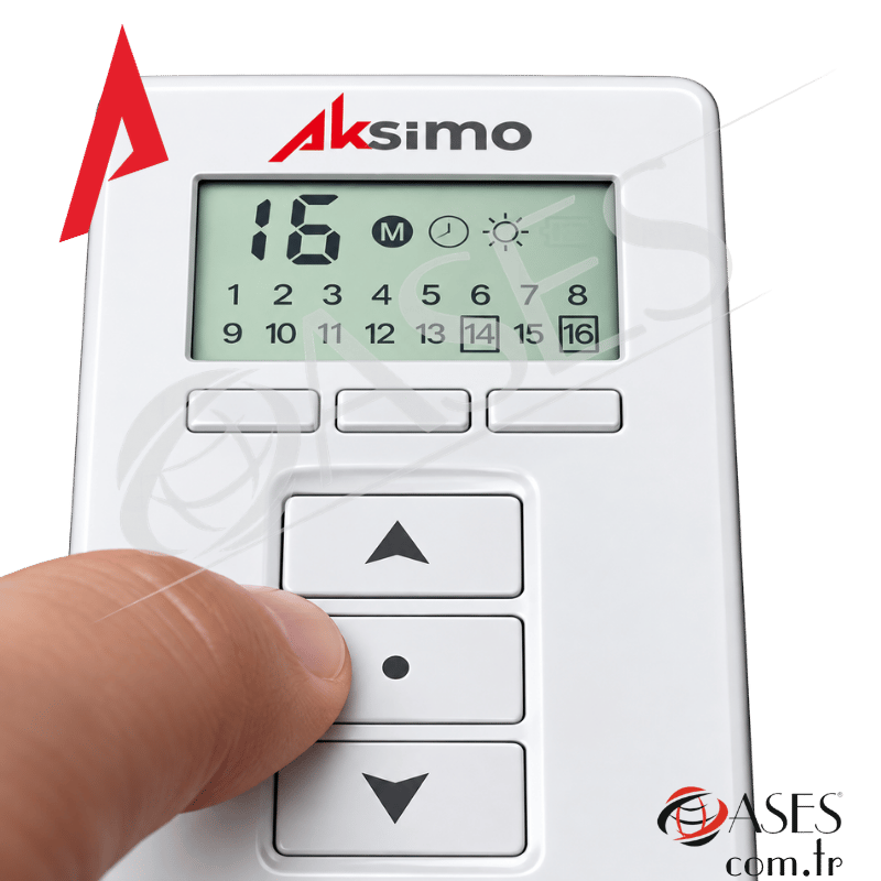 Aksimo ASM-203 15 Kanallı Panjur Kumandası – ASM-101 Alıcı Uyumlu
