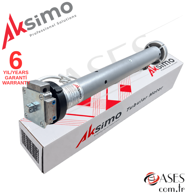 Aksimo 70-120MB Redüktörlü Kepenk Motoru – 120 Nm, 102lik Başlıklı Tüp Motor