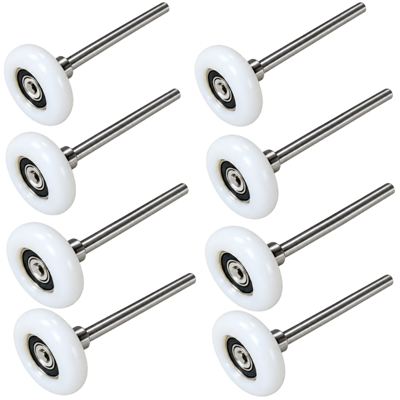 Seksiyonel Kapı Naylon Tekerlek – 2 × 11 mm, 193 mm Mil Uzunluğu, 50 kg, 8 Adet