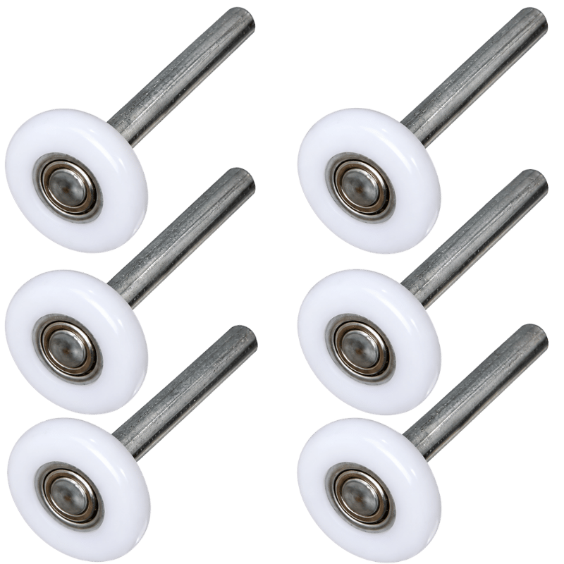Seksiyonel Kapı Naylon Tekerlek – 2 × 11 mm, 119 mm Mil Uzunluğu, 60 kg, 6 Adet