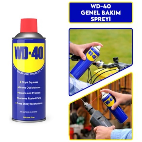 WD-40 200 ml Çok Amaçlı Yağlayıcı ve Pas Sökücü Sprey