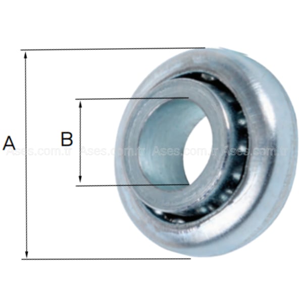 WHİTE FORMAKS.028.00.S12Panjur Rulmanı 28x12mm Çelik
