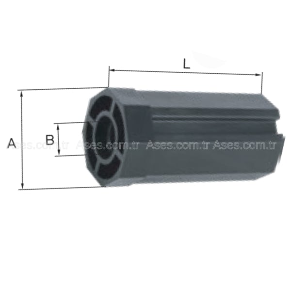 WHİTE FORMAKS.060.00.PWIBoru Başı 60mm Boru L=120mm 60x28mm Pvc Rulmanlı