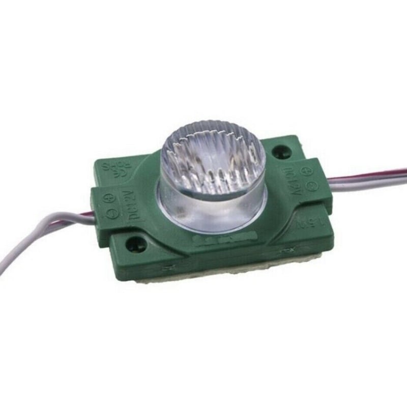 Yeşil 3M LED Modül Mercekli Tekli LED 1.5W 12 Volt
