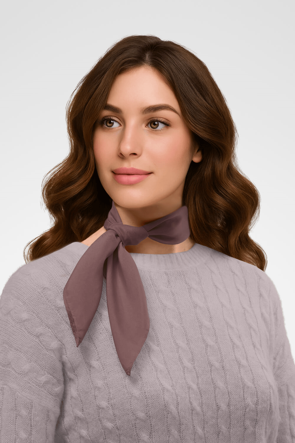 Şifon Gül Kurusu Bandana
